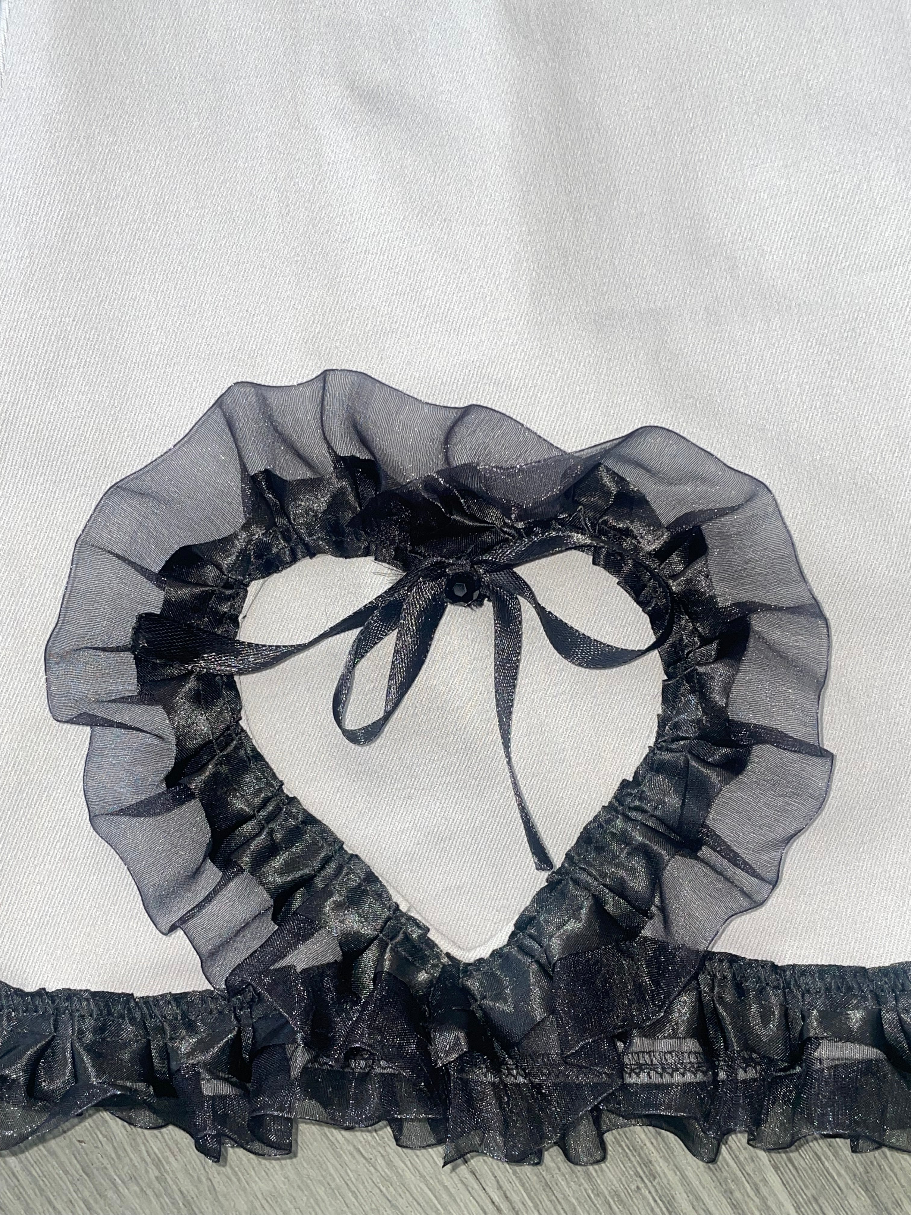 Valentines Ruffle Heart Mini Skirt